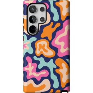 Casely Galaxy S24 Ultra Case | That’s Amore | Valentine’s | Essential Slim Dual-Layer Protective Design(Midnight Color Splash | Abstract Retro)