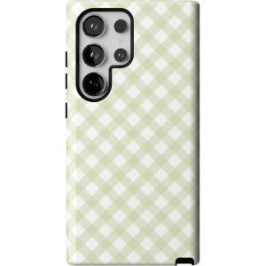 Casely Galaxy S24 Ultra Case | That’s Amore | Valentine’s | Essential Slim Dual-Layer Protective Design(Mint Lattice | Sunday Best)
