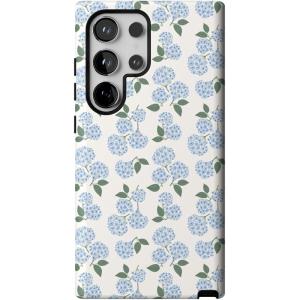 Casely Galaxy S24 Ultra Case | That’s Amore | Valentine’s | Essential Slim Dual-Layer Protective Design(Nantucket Cottage | Blue Hydrangea)