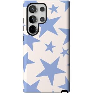 Casely Galaxy S24 Ultra Case | That’s Amore | Valentine’s | Essential Slim Dual-Layer Protective Design(Stars Align | Blue & White Stars)