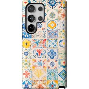Casely Galaxy S24 Ultra Case | That’s Amore | Valentine’s | Essential Slim Dual-Layer Protective Design(Tuscan Tiles | Dolce Vita)
