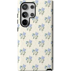 Casely Galaxy S24 Ultra Case | That’s Amore | Valentine’s | Essential Slim Dual-Layer Protective Design(Vintage Garden | Blue Hydrangea)