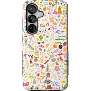 Casely Galaxy S25 Case | Hanging Around | Potted Plants Floral | Bold Protective Design | Compatible with MagSafe(All the Fun Things | Fun on Weekdays)