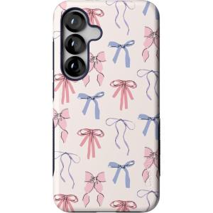 Casely Galaxy S25 Case | Hanging Around | Potted Plants Floral | Bold Protective Design | Compatible with MagSafe(Coquette Girlie | Pastel Bows)