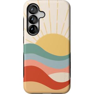Casely Galaxy S25 Case | Hanging Around | Potted Plants Floral | Bold Protective Design | Compatible with MagSafe(Here Comes the Sun | Colorblock Sunset)