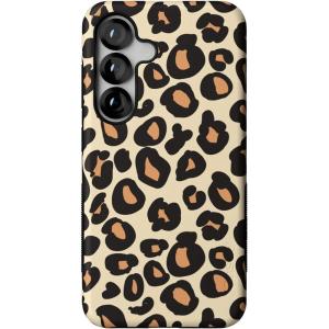 Casely Galaxy S25 Case | Hanging Around | Potted Plants Floral | Bold Protective Design | Compatible with MagSafe(Into the Wild | Leopard Print)