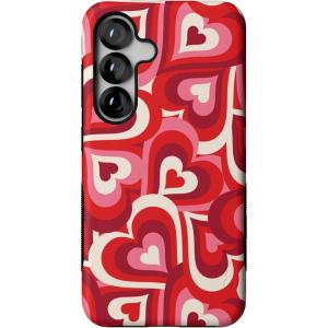 Casely Galaxy S25 Case | Hanging Around | Potted Plants Floral | Bold Protective Design | Compatible with MagSafe(Love Song Remix | Ombre Hearts)