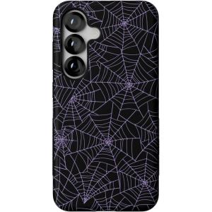 Casely Galaxy S25 Case | Hanging Around | Potted Plants Floral | Bold Protective Design | Compatible with MagSafe(Midnight Web | Spider Web)