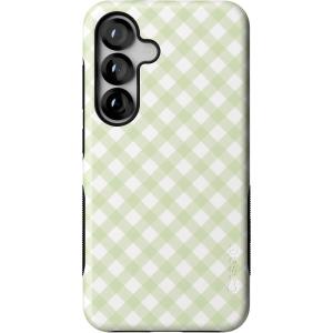 Casely Galaxy S25 Case | Hanging Around | Potted Plants Floral | Bold Protective Design | Compatible with MagSafe(Mint Lattice | Sunday Best)