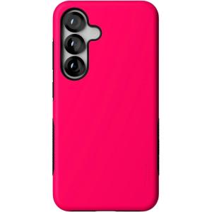 Casely Galaxy S25 Case | Hanging Around | Potted Plants Floral | Bold Protective Design | Compatible with MagSafe(Think Pink | Solid Neon Pink)
