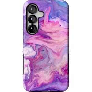 Casely Galaxy S25 Case | Hanging Around | Potted Plants Floral | Bold Protective Design | Compatible with MagSafe(Tie Dying Over You | Purple Marble)