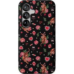 Casely Galaxy S25 Case | Hanging Around | Potted Plants Floral | Bold Protective Design | Compatible with MagSafe(Wild at Heart | Tiger)