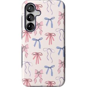 Casely Galaxy S25 Plus Case | Lucky You | Shamrock | Bold Protective Design | Compatible with MagSafe(Coquette Girlie | Pastel Bows)