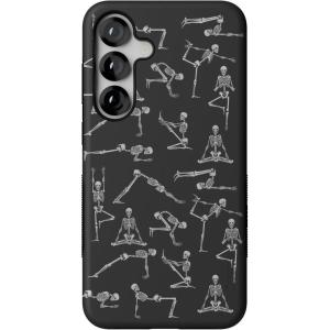 Casely Galaxy S25 Plus Case | Lucky You | Shamrock | Bold Protective Design | Compatible with MagSafe(Corpse Pose | Skeleton Yoga)