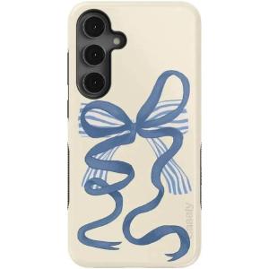 Casely Galaxy S25 Plus Case | Lucky You | Shamrock | Bold Protective Design | Compatible with MagSafe(Heartstrings | Blue Bow)