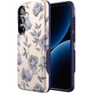 Casely Galaxy S25 Plus Case | Lucky You | Shamrock | Bold Protective Design | Compatible with MagSafe(Ink & Iris | Vintage Floral)
