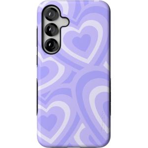 Casely Galaxy S25 Plus Case | Lucky You | Shamrock | Bold Protective Design | Compatible with MagSafe(Love Song | Lavender Heart)