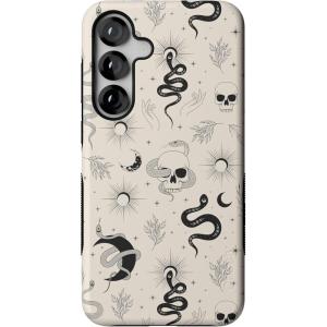 Casely Galaxy S25 Plus Case | Lucky You | Shamrock | Bold Protective Design | Compatible with MagSafe(No Further Explanation | Snakes & Skulls)