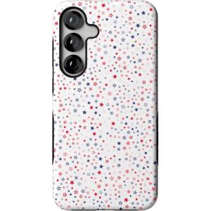 Casely Galaxy S25 Plus Case | Lucky You | Shamrock | Bold Protective Design | Compatible with MagSafe(Seeing Stars | Red  White & Blue)