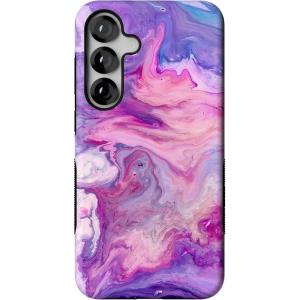 Casely Galaxy S25 Plus Case | Lucky You | Shamrock | Bold Protective Design | Compatible with MagSafe(Tie Dying Over You | Purple Marble)