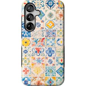 Casely Galaxy S25 Plus Case | Lucky You | Shamrock | Bold Protective Design | Compatible with MagSafe(Tuscan Tiles | Dolce Vita)