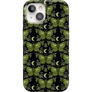 Casely iPhone 15 Plus Case | Monet’s Morning | The Met Museum | Compatible with MagSafe | Classic Ultra Slim Design(Mystic Moths | Green Twilight)