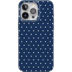 Casely iPhone 15 Pro Max Case | Monet’s Water Lilies | The Met Museum | Compatible with MagSafe | Classic Ultra Slim Design(On the Dot | Navy Polka Dot)