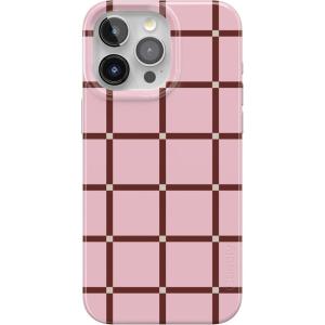 Casely iPhone 15 Pro Max Case | Monet’s Water Lilies | The Met Museum | Compatible with MagSafe | Classic Ultra Slim Design(Uptown Gridlock | Pink Checkerboard)