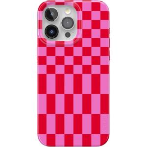 Casely iPhone 15 Pro Max Case | Monet’s Water Lilies | The Met Museum | Compatible with MagSafe | Classic Ultra Slim Design(Vibe Check | Pink Checkerboard)