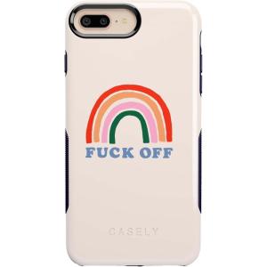 Casely iPhone 6/7/8 Plus Case | Pura Vida | Tropical Dreams | Essential Slim Dual-Layer Protective Design(An Ode to 2020 | F*ck Off Rainbow)