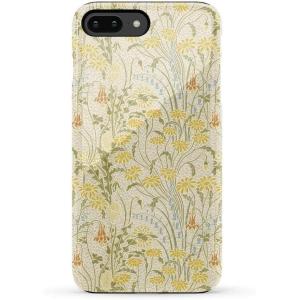 Casely iPhone 6/7/8 Plus Case | Pura Vida | Tropical Dreams | Essential Slim Dual-Layer Protective Design(Boho Blooms | Golden Floral)