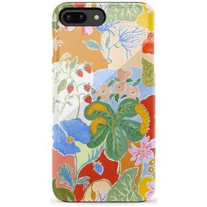 Casely iPhone 6/7/8 Plus Case | Pura Vida | Tropical Dreams | Essential Slim Dual-Layer Protective Design(Botanical Blooms | Floral Patchwork)