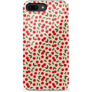 Casely iPhone 6/7/8 Plus Case | Pura Vida | Tropical Dreams | Essential Slim Dual-Layer Protective Design(Cherry on Top | Red Cherries)