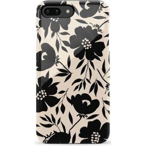 Casely iPhone 6/7/8 Plus Case | Pura Vida | Tropical Dreams | Essential Slim Dual-Layer Protective Design(Dark Fantasy | Contrast Floral)