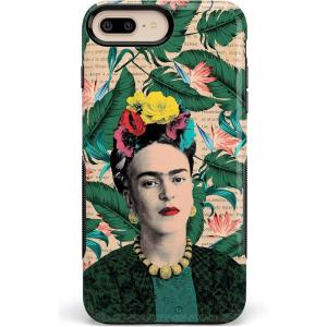 Casely iPhone 6/7/8 Plus Case | Pura Vida | Tropical Dreams | Essential Slim Dual-Layer Protective Design(Frida Kahlo | Find Your Muse | Portrait Floral)