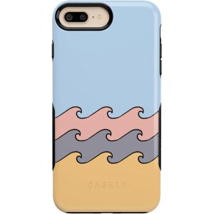 Casely iPhone 6/7/8 Plus Case | Pura Vida | Tropical Dreams | Essential Slim Dual-Layer Protective Design(High Tide Layered Ocean Waves)
