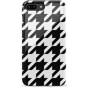 Casely iPhone 6/7/8 Plus Case | Pura Vida | Tropical Dreams | Essential Slim Dual-Layer Protective Design(Houndstooth | High Contrast Design)