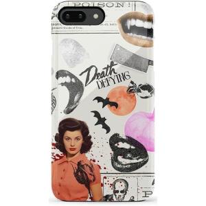 Casely iPhone 6/7/8 Plus Case | Pura Vida | Tropical Dreams | Essential Slim Dual-Layer Protective Design(If You Dare | Horror Collage)