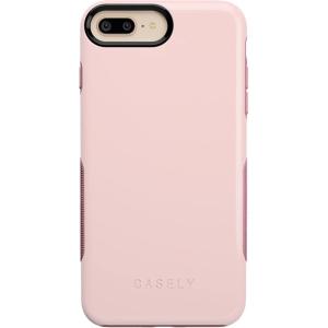 Casely iPhone 6/7/8 Plus Case | Pura Vida | Tropical Dreams | Essential Slim Dual-Layer Protective Design(Light Pink on Pink)