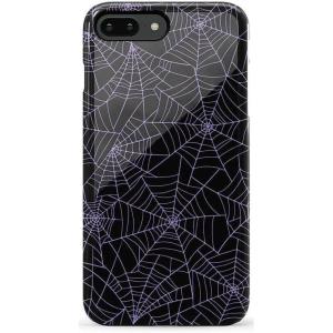 Casely iPhone 6/7/8 Plus Case | Pura Vida | Tropical Dreams | Essential Slim Dual-Layer Protective Design(Midnight Web | Spider Web)