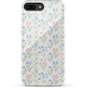 Casely iPhone 6/7/8 Plus Case | Pura Vida | Tropical Dreams | Essential Slim Dual-Layer Protective Design(Pastel Garden | Sunday Best)