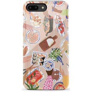 Casely iPhone 6/7/8 Plus Case | Pura Vida | Tropical Dreams | Essential Slim Dual-Layer Protective Design(Picnic Party | Painted Collage)