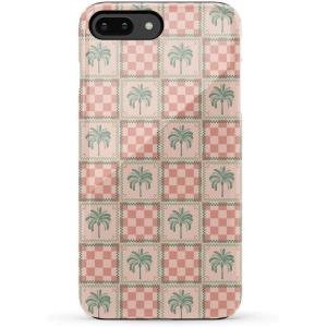 Casely iPhone 6/7/8 Plus Case | Pura Vida | Tropical Dreams | Essential Slim Dual-Layer Protective Design(The Social Club | Palm Beach)
