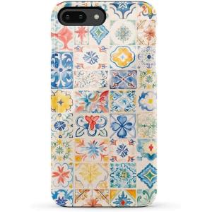 Casely iPhone 6/7/8 Plus Case | Pura Vida | Tropical Dreams | Essential Slim Dual-Layer Protective Design(Tuscan Tiles | Dolce Vita)