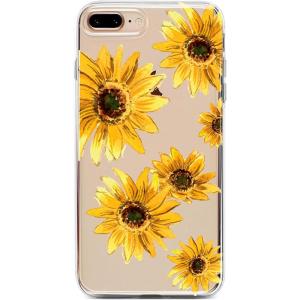 Casely iPhone 6/7/8 Plus Case | Something’s Fishy | Navy Blue & Yellow Fish Print | Classic Ultra Slim Design(Golden Garden | Yellow Sunflower Floral)