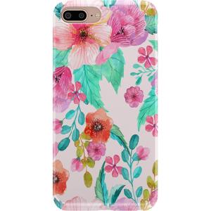 Casely iPhone 6/7/8 Plus Case | Something’s Fishy | Navy Blue & Yellow Fish Print | Classic Ultra Slim Design(Out And About | Light Pink Floral)