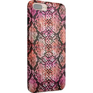 Casely iPhone 6/7/8 Plus Case | Something’s Fishy | Navy Blue & Yellow Fish Print | Classic Ultra Slim Design(Snake Along Red Snake Skin)