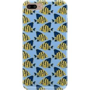 Casely iPhone 6/7/8 Plus Case | Something’s Fishy | Navy Blue & Yellow Fish Print | Classic Ultra Slim Design(Something’s Fishy Navy Blue & Yellow Fish)