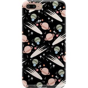 Casely iPhone 6/7/8 Plus Case | Something’s Fishy | Navy Blue & Yellow Fish Print | Classic Ultra Slim Design(To The Moon & Back | Outer Space)