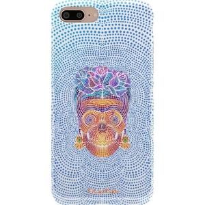 Casely iPhone 6/7/8 Plus Case | Something’s Fishy | Navy Blue & Yellow Fish Print | Classic Ultra Slim Design(Vida y Muerte | Frida Kahlo Dotted Skull)